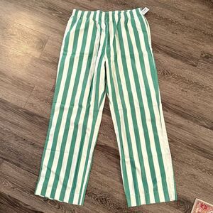 Old Navy Green and White Striped Pants